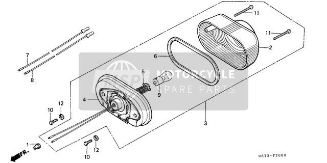 Honda C70Z 1993 Taillight (1) for a 1993 Honda C70Z